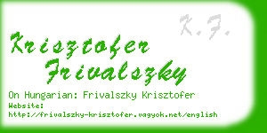 krisztofer frivalszky business card